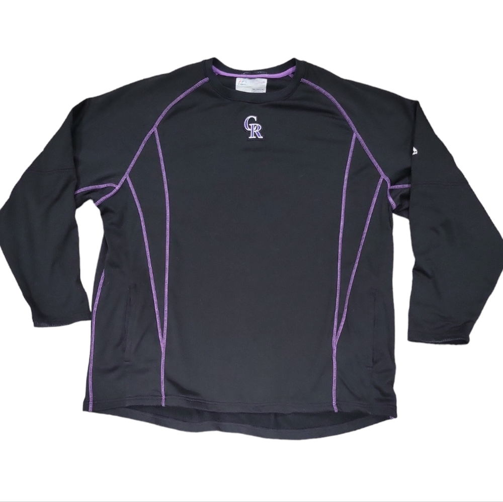 Colorado Rockies Majestic MLB On Field Practice Pullover Size 2XL